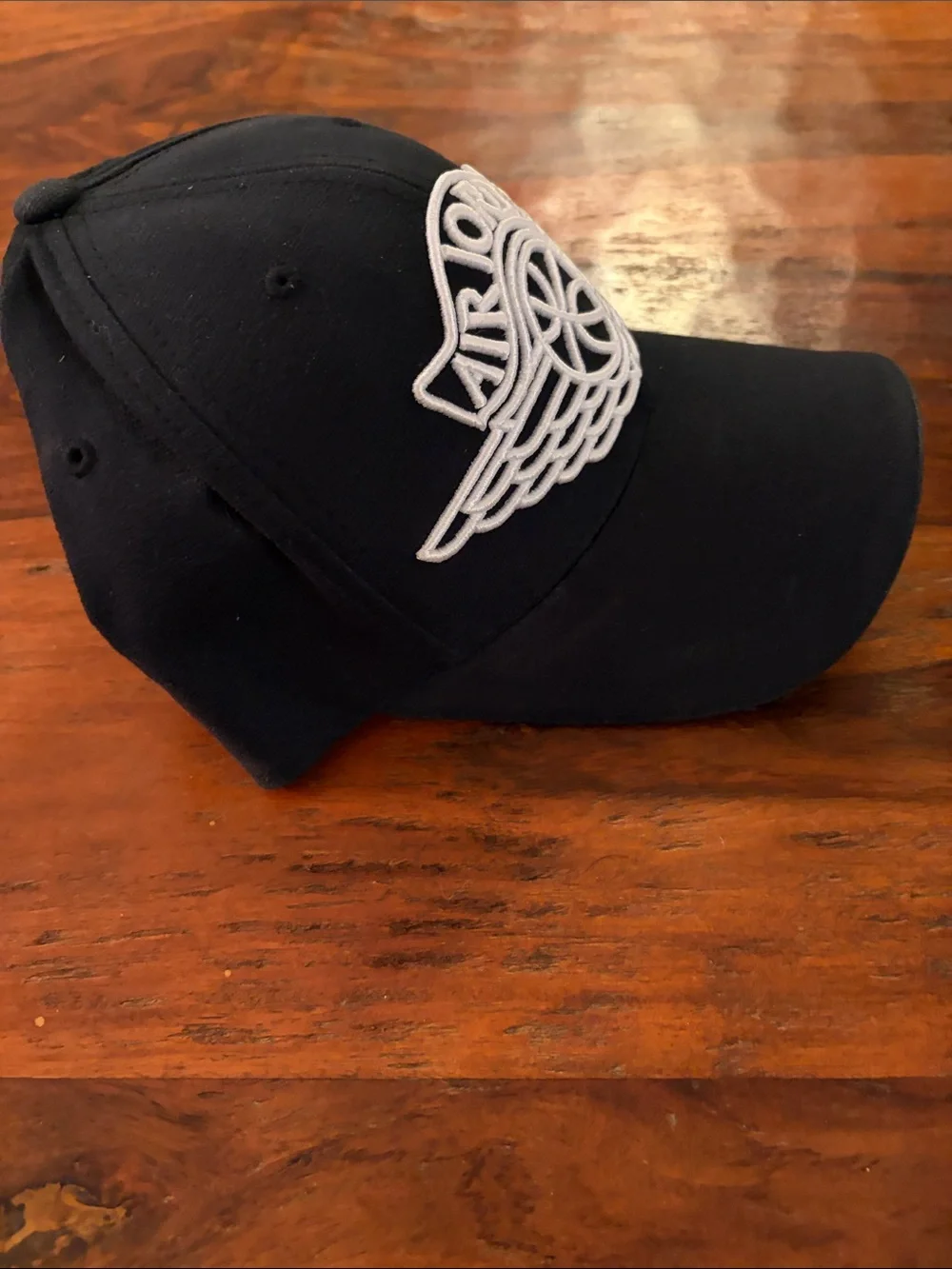 Jordan Black Baseball Cap with White Air Jordan Logo